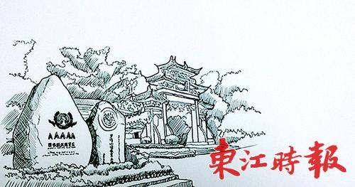 惠州历史古迹简笔画图片